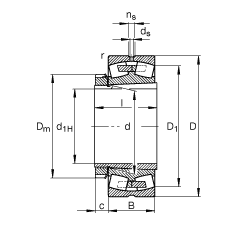 {ĝLS 23144-B-K-MB + H3144X,  DIN 635-2 ˜ʵҪߴ, F׺;o